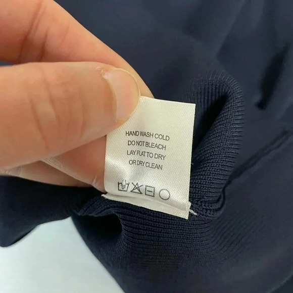 Staud Navy and White Karina Knit MIDI Skirt Size XL - Picture 6 of 7